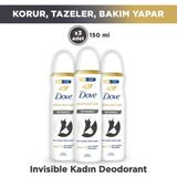 Dove Kadın Sprey Deodorant Advanced Care Invisible 72 Saat Koruma 150 ml X3