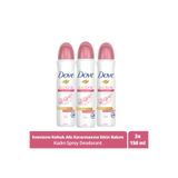Dove Kadın Sprey Deodorant Eventone 1/4 Nemlendirici Krem Etkili Kalendula Özü 150 ml X3 Adet