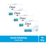 Dove Katı Güzellik Sabunu Gentle Exfoliating Nemlendirici Etkili 90 G X4 Kokusuz