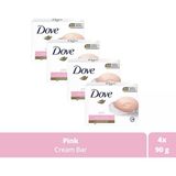 Dove Katı Güzellik Sabunu Pink Nemlendirici Etkili 90 G X4 3'ü 1 Arada Temizleyici