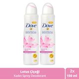 Dove Lotus Çiçeği Kadın Sprey Deodorant 150 ml x 2 Adet