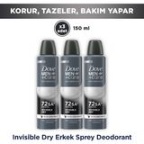 Dove Men +Care Advanced Erkek Deodorant 72 Saat Koruma Invisible Dry 150 ml X3