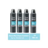 Dove Men Care Deodorant Clean Comfort 150 ml - 4'lü