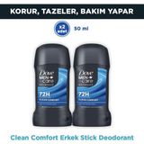 Dove Men +Care Erkek Stick Deodorant 72 Saat* Koruma Clean Comfort 50 ml x2