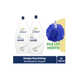 Dove Nemlendirici Duş Jeli Deeply Nourishing 450ml X2 Duş Lifi Hediye