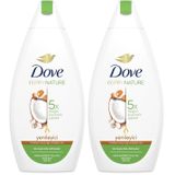 Dove Nemlendirici Duş Jeli Hindistan Cevizi Yağı ve Badem Özü 450 ml (2 paketi)