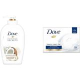 Dove Nemlendirici Sıvı Sabun Hindistan Cevizi Yağı ve Badem Sütü Özlü (500 ml)(1) Dove Beauty Cream Bar Katı Güzellik Sabunu Original Nemlendirici Etkili, (4 x 90 g)(1)