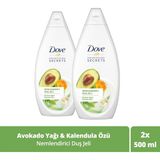 Dove Nourishing Secrets Avokado Yağı ve Kalendula Özü 2x500 ml Duş Jeli