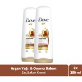 Dove Onarıcı Bakım Argan Yağı 2x350 ml Saç Bakım Kremi