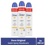 Dove Original Deodorant 200 ml x 3 Adet