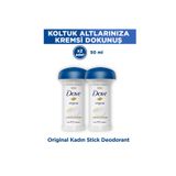 Dove Original Kadın Stick Deodorant 1/4 Nemlendirici Krem Yeni 50 ml x2