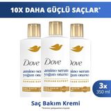 Dove Saç Bakım Kremi Amino Serum Yoğun Onarıcı 350 ml X3 - Renksiz