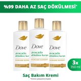 Dove Saç Bakım Kremi Avocado Dökülme Karşıtı 350 ml X3 - Renksiz