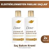 Dove Saç Bakım Kremi Coconut Oil Besleyici Terapi 350 ml X2 - Renksiz