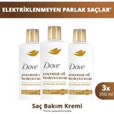 Dove Saç Bakım Kremi Coconut Oil Besleyici Terapi 350 ml X3 - Renksiz