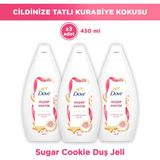 Dove Sugar Cookie Duş Jeli 450 ml x 3 – Tatlı Kurabiye Kokulu, Nemlendirici ve Doğal Kaynaklı Temizlik Formülü