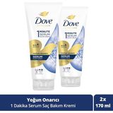 Dove Ultra Care 1 Minute Serum Yoğun Onarıcı 2x170 ml Saç Bakım Kremi