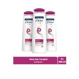 Dove Uzun Saç Terapisi Yıpranmış Saçlar İçin 3x400 ml Saç Bakım Şampuanı