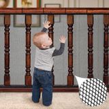 Dovesail Banister Guard 3,0 m U x 0,8 m H, bebek koruması için güverte güvenlik ağı, balkon filesi, çocuk güvenliği, evcil hayvan güvenliği ve oyuncak güvenliği için merdiven güverte rayı ağ ağı,