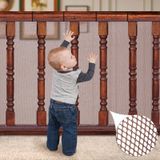 Dovesail Banister Guard 3,0 m U x 9 m H, Bebek Koruması için Güverte Güvenlik Ağı, Balkon Ağ Ağı, Çocuk Güvenliği, Evcil Hayvan Güvenliği ve Oyuncak Güvenliği için Merdiven Güverte Rayı Örgü Ağı -