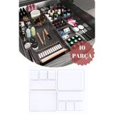 DOVİHOME 10'lu Şeffaf Modüler Dolap Içi - Çekmece İçi Makyaj Toka Takı Düzenleyici Organizer Set