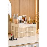 DOVİHOME Glow Serisi Luna Dört Çekmeceli Krem Renkli Makyaj ve Kozmetik Düzenleyici Organizer