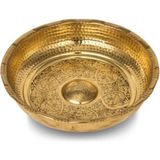 Dövme Bakır Hamam Tası Sarı 20 cm