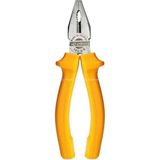 Dövme Çelik Pense, 180 Mm, Turuncu Saplı, Lüks, Kombine Pense, Dayanıklı, Ergonomik Tutma Yüz - Çok Renkli