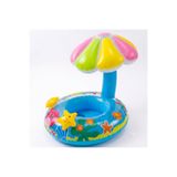 Downtown Palmiye Gölgelikli Tenteli Çocuk Deniz Simiti Baby Float Bebek Deniz Simiti 0-4 Yaş Bebek Botu Mavi