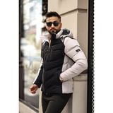 Doxger Erkek Şişme Mont - Siyah - Bej