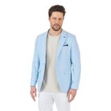 Dozari Dirsekli Erkek Buz Mavi Keten Karışımlı Slim Fit İlkbahar-Yazlık Spor Blazer Ceket Buz Mavi 58