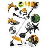 Dozzer 2.1 Hp Profesyonel Yan Tipi Benzinli Tırpan Ot Çalı Çim Biçme Makinesi + Çapa & Canavar Başlık