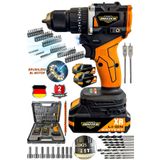 DOZZER 21 Volt Darbeli Kömürsüz BL Motor 82 Parça Akülü Şarjlı Darbeli Vidalama Matkap