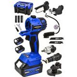 Dozzer 21Volt 6 Lı Muhteşem Set Şarjlı Matkap Testere Tilki Kuyruğu Taşlama Somun Sökme Havalı Pompa