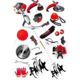 Dozzer Alman 2.1 Hp Prof. Yan Tipi Benzinli Tırpan Ot Çalı Çim Biçme Makinesi + Çapa & Canavar Başlık