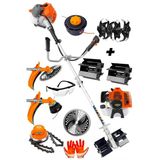 Dozzer Alman 2.1Hp Prof. Yan Tipi Benzinli Tırpan Ot Çalı Çim Biçme Makinesi + Akrobat +Dip Çapa