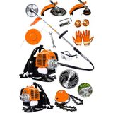Dozzer Alman 2.4 Hp Sırt Tipi Benzinli Motor Ot Çalı Çim Biçme Tırpan Makinesi Tirpan Canavar Başlık