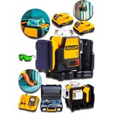 Dozzer Alman Dw 360° 12 Köşe 50 Metre Ölçüm 2 Akülü Yeşil Çizgili Hizalama Lazer Metre Çizgi Hizalama Makinesi