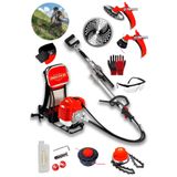 DOZZER Alman Garden Set 20 Hp Benzinli Sırt Tipi Ot Çim Biçme Tırpan Makinesi + Zeytin Silkme & Canavar
