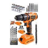 Dozzer Alman V-Tec 12 V 2 Ah Bakır Sargı 27 Parça 2x Akülü Şarjlı Vidalama Matkap