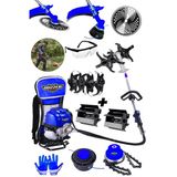 Dozzer Arazi Seti 2.4Hp Benzinli Sırt Tipi Ot Çim Biçme Tırpan Makinesi Toprak Eşeleme + Akrobat Çapa