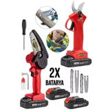 Dozzer Bahce 2Li Set 999Vf 30Ah Akulu Dal Kesme Makasi Ve Budama Bicki Testere Makinesi