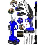 Dozzer Blu Garden 2'li Set 999VF 30AH 3 mt Teleskopik Akülü Dal Kesme Makası & Budama Bıçkı Testere Makinesi