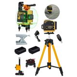 DOZZER DW3431 360° 12 Köşe Teleskopik 70Mt Ölçü 2x Akü Yeşil Çizgili Hizalama Lazer Metre Hizalama Makinesi