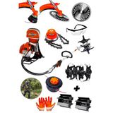 Dozzer Land Seri 2.4Hp Benzinli Sırt Tipi Ot Çim Biçme Tırpan Makinesi Toprak Eşeleme + Akrobat Çapa
