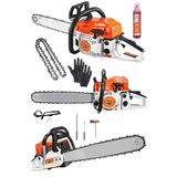 Dozzer V-13000 Çift Egzozlu 52 cc Motorlu Testere Bıçkı Motoru Ağaç Odun Kesme Makinesi
