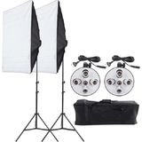 Dp 5 Duylu Softbox Sürekli Işık Set 2'li + 2m Işık Ayak Stand 50 x 70 cm
