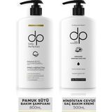 DP Daily Perfection Pamuk Sütü 800 ml Şampuan + Hindistan Cevizi Yağı 500 ml Saç Bakım Kremi
