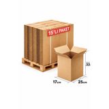 Dp Home Collection Dp Home Boş Karton Koli 17x25x33 cm Küçük Boy 15 Adet Koli, Çeyiz, Taşınma Kolisi, Tek Oluklu Koli