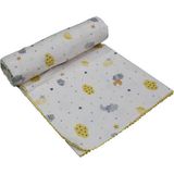 Dp Home Flanel Bulutlu Sarı Bebek Battaniyesi